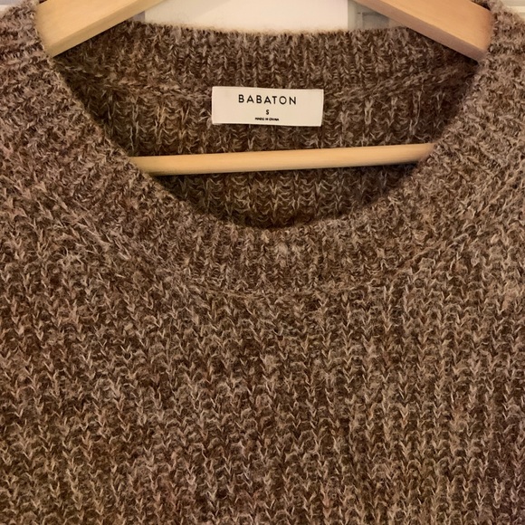 Aritzia Group by Babaton oversized knit sweater with optional belt. Size small - Picture 2 of 4